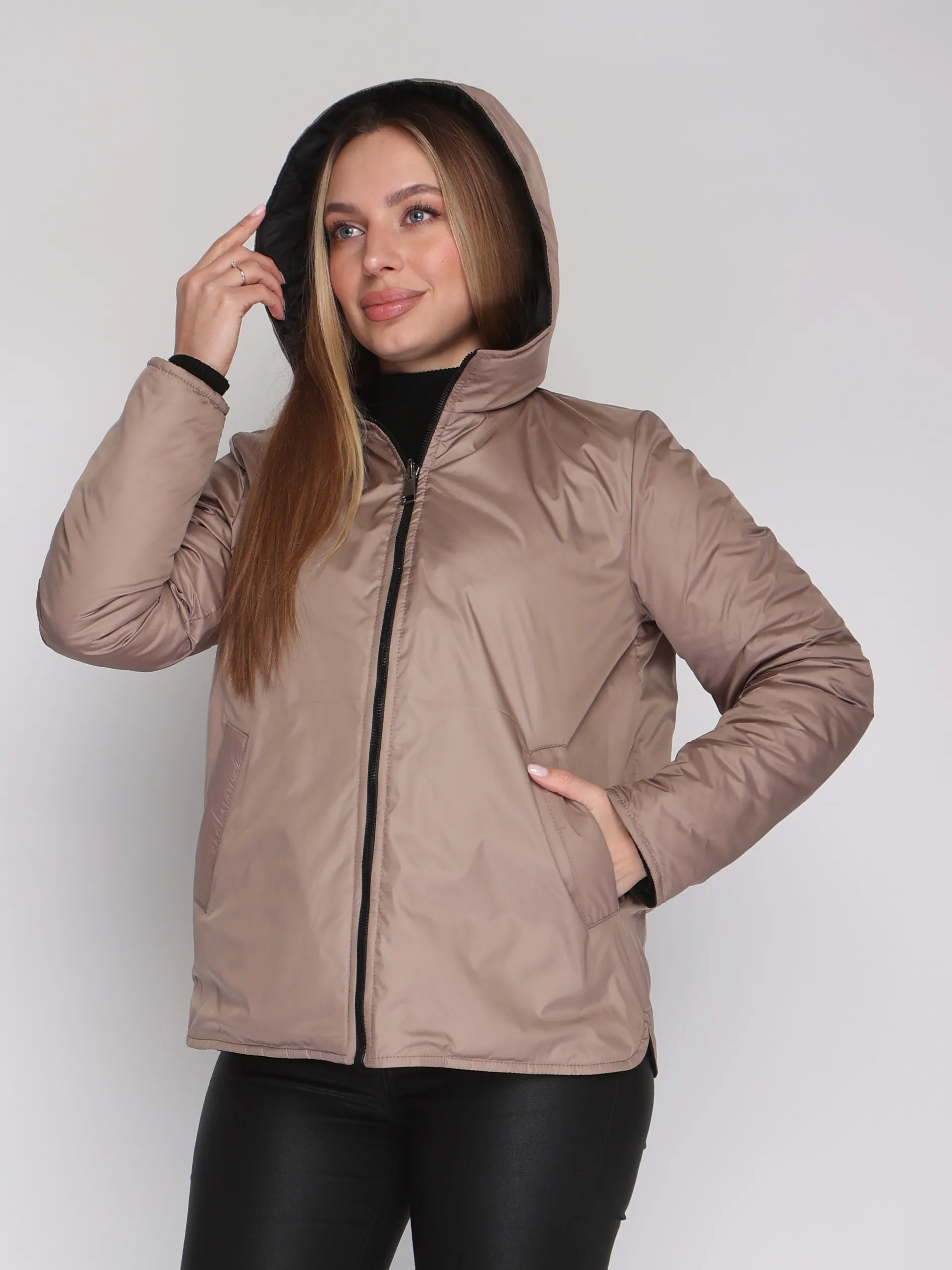 Весняна двостороння куртка 1354 — Black-9 3